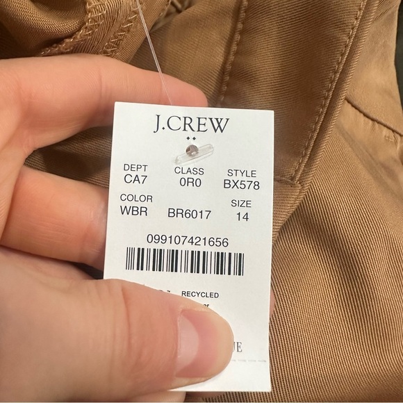 J crew Wide-leg pleated twill trouser pant warm brandy - Picture 4 of 4